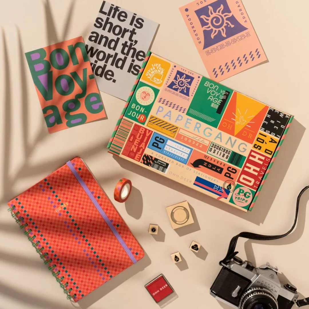 Ohh Deer Stationery Sets|Papergang*Papergang "Bon Voyage" Stationery Box ⛰️⛺️ |
