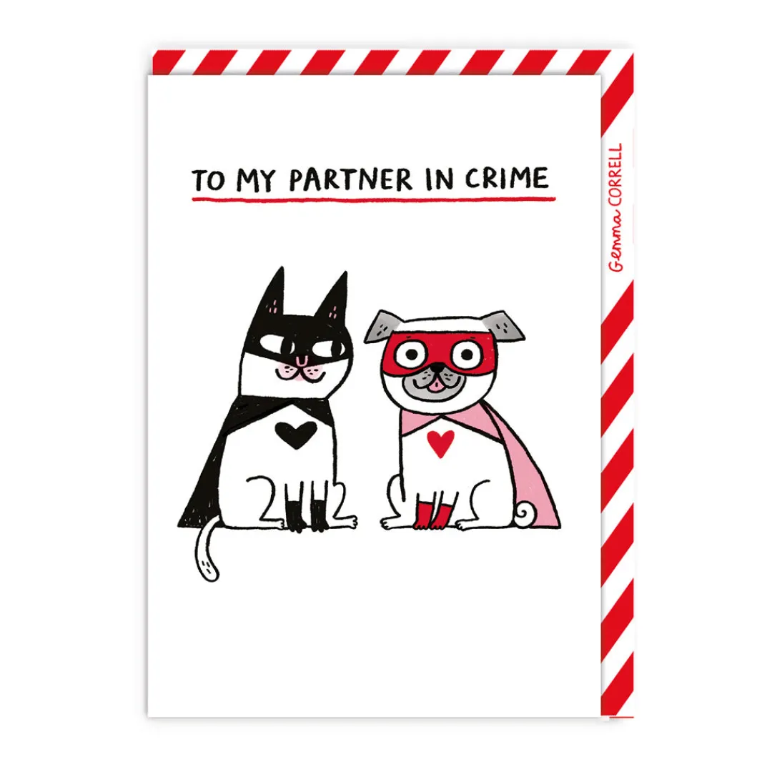 Gemma Correll Valentine's Day Cards*Partner in Crime Superhero Valentine's Day Card | Ohh Deer