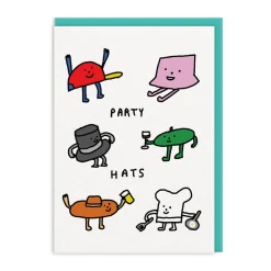 Constant Bagel Therapy Birthday Cards*Party Hats Greeting Card