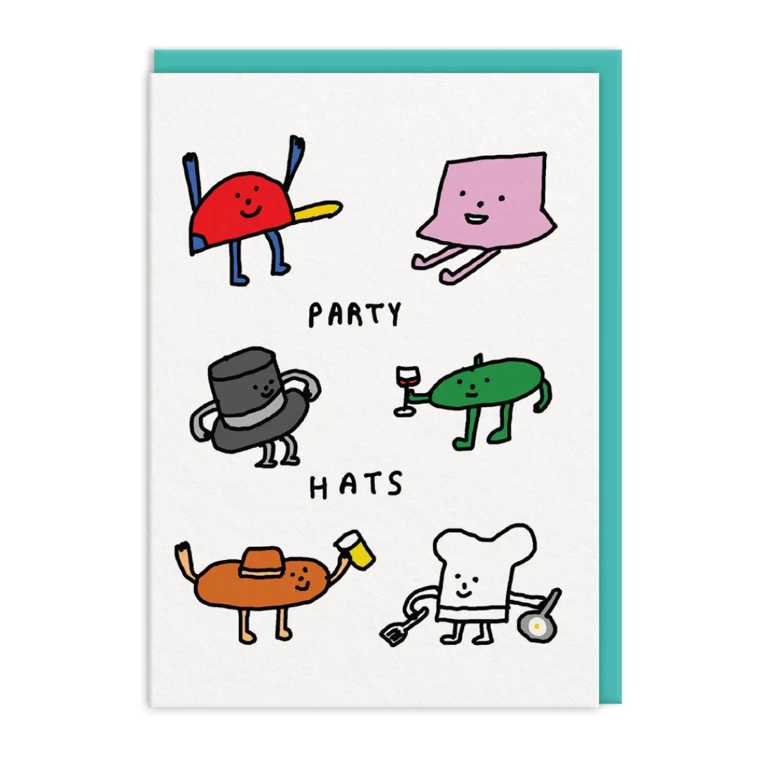 Constant Bagel Therapy Birthday Cards*Party Hats Greeting Card