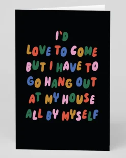 Betiobca New Home*Personalised All By Myself Introvert Greeting Card | Ohh Deer
