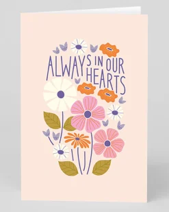 Elizabeth Olwen Thinking Of You|Sympathy*Personalised Always In Our Hearts Greeting Card | Ohh Deer