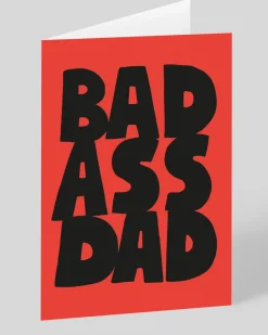 Ashkahn Father's Day|Birthday*Personalised Bad Ass Dad Greeting Card | Ohh Deer