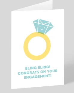 Stormy Knight Congratulations|Engagement*Personalised Bling Bling Engagement Card