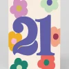 Raspberry Blossom Birthday|Birthday Cards*Personalised Bold Floral 21st Birthday Card