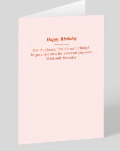 Ohh Deer Birthday|Birthday Cards*Personalised But It's My Birthday Free Pass Birthday Card |