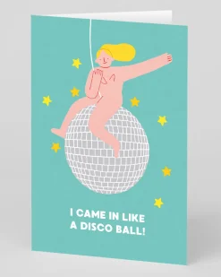 Stormy Knight Birthday|Birthday Cards*Personalised Came In Like A Disco Ball Greeting Card