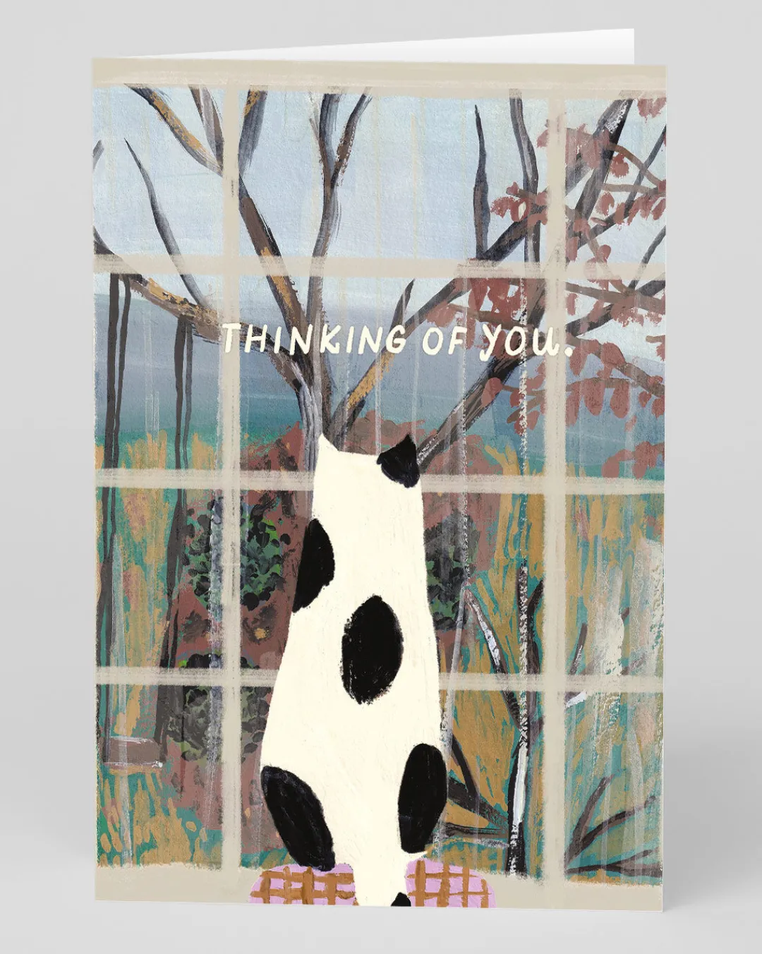 Emily Doliner Thinking Of You*Personalised Cat In Window Thinking Of You Card | Ohh Deer