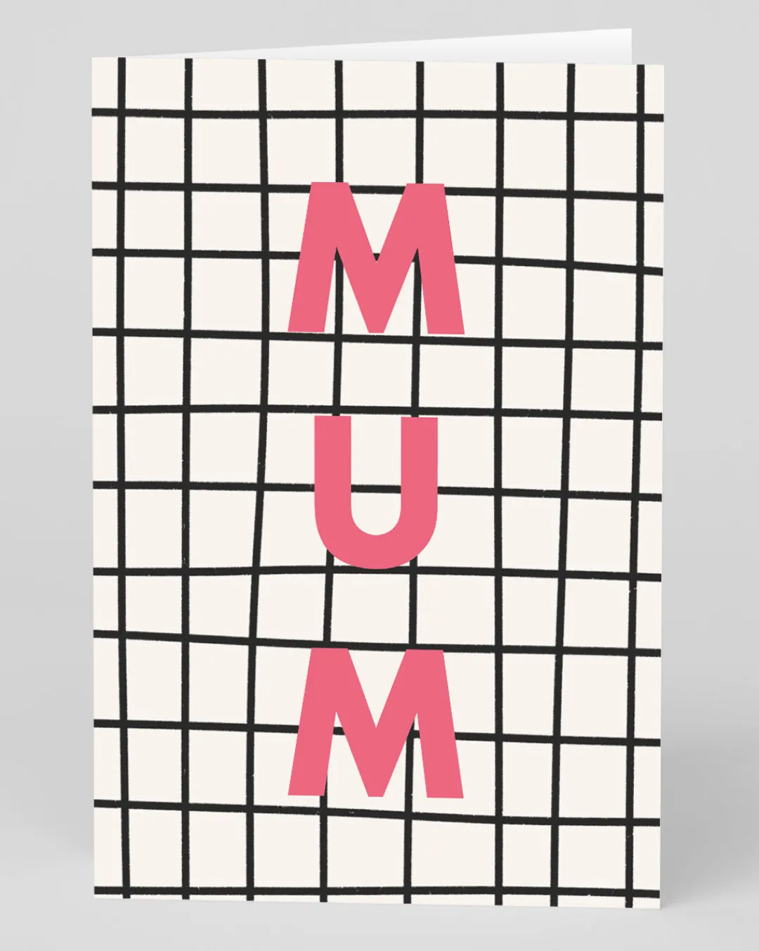 Ohh Deer Mother's Day|Birthday*Personalised Check Pattern Mum Greeting Card |