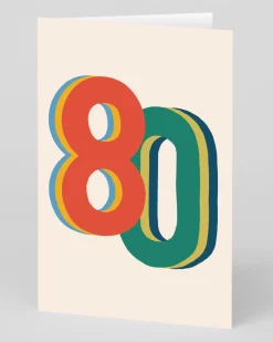 Raspberry Blossom Birthday|Birthday Cards*Personalised Colourful 80th Birthday Card | Ohh Deer