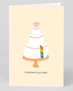 Ohh Deer Congratulations|Wedding*Personalised Congratulations, Rainbow Cake Wedding Card |