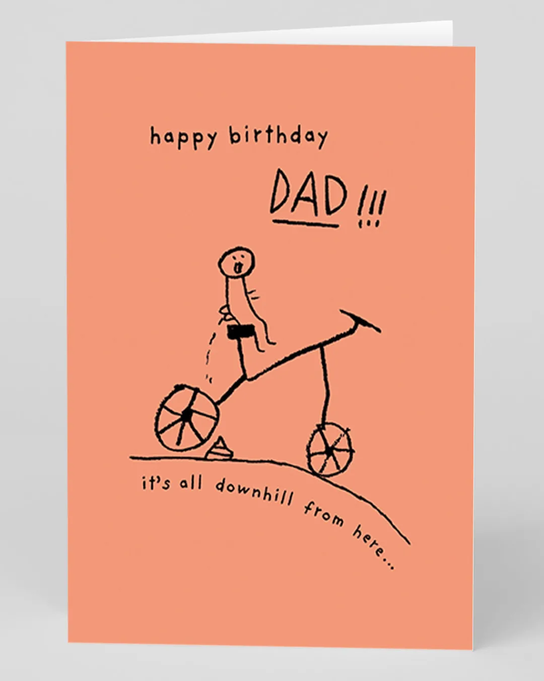 Ohh Deer Birthday|Birthday Cards*Personalised Dad It's All Downhill From Here Birthday Card |