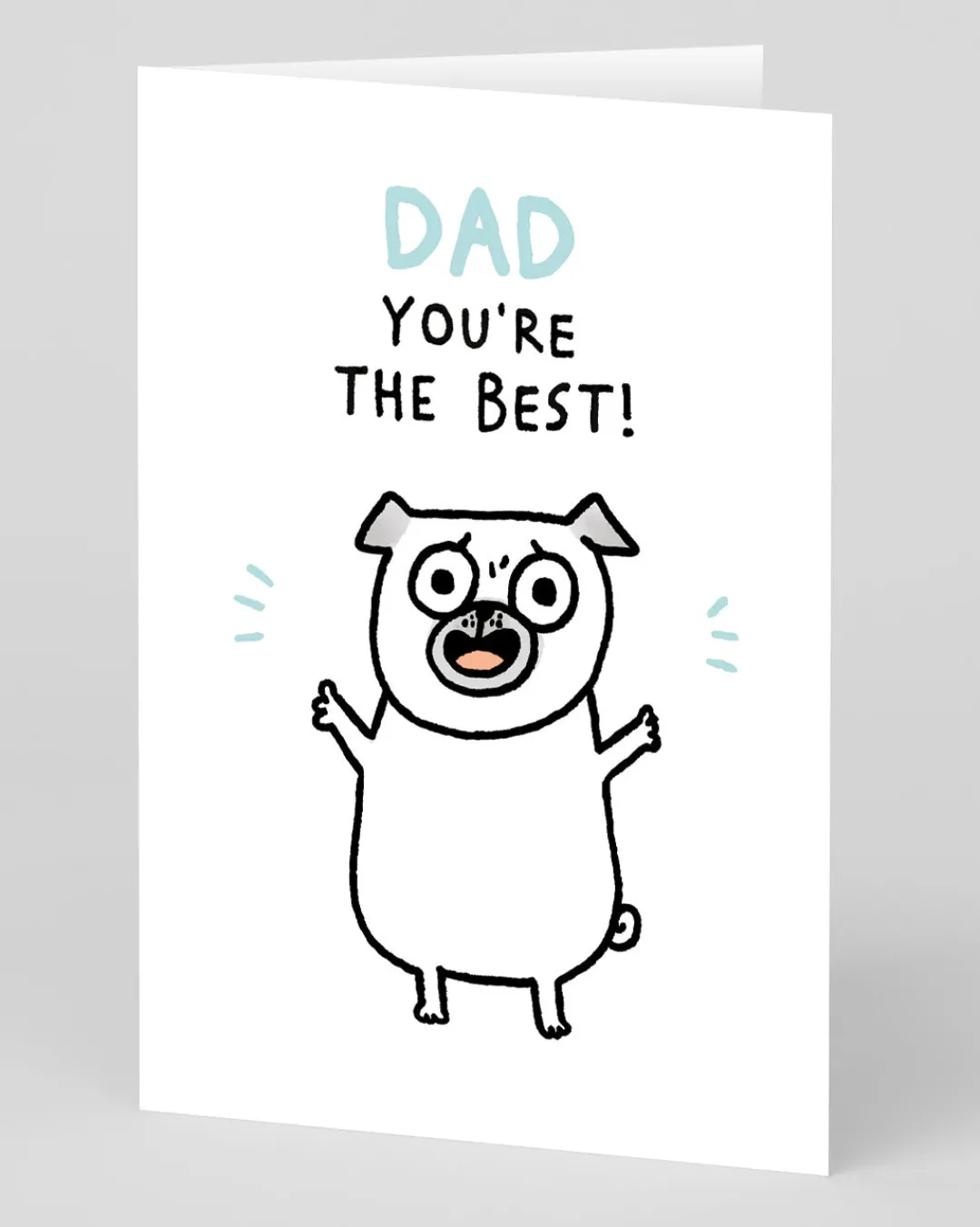 Gemma Correll Father's Day|Father's Day Cards*Personalised Dad You're The Best! Pug Father's Day Card | Ohh Deer
