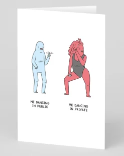 Ohh Deer Birthday|Birthday Cards*Personalised Dancing in Public vs Private Card |