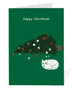 Ken The Cat Christmas|Christmas Cards*Personalised Fallen Tree Christmas Card | Ohh Deer