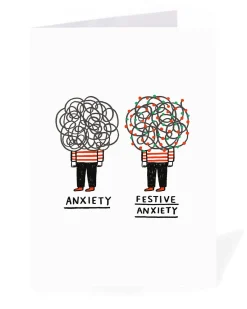 Gemma Correll Christmas|Christmas Cards*Personalised Festive Anxiety Christmas Card | Ohh Deer