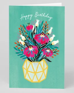 Jessica Phoenix Birthday|Birthday Cards*Personalised Flower Vase Birthday Card | Ohh Deer