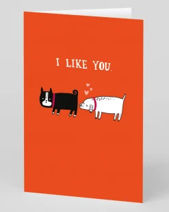 Gemma Correll Valentine's Day|Anniversary*Personalised I Like You Dogs Greeting Card | Ohh Deer