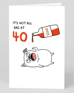 Gemma Correll Birthday|Birthday Cards*Personalised It's Not All Bad 40th Birthday Card | Ohh Deer