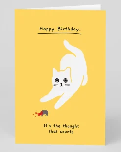 Ken The Cat Birthday|Birthday Cards*Personalised It's the thought that counts Birthday Card | Ohh Deer