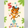 Stormy Knight Birthday|Birthday Cards*Personalised Juggler 5th Birthday Card