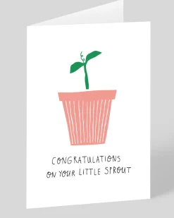 Badger u0026 Burke Congratulations|New Arrival*Personalised Little Sprout New Baby Card | Ohh Deer