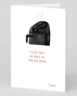 Ohh Deer Valentine's Day|Anniversary*Personalised Love You As Much As The Air Fryer Greeting Card |