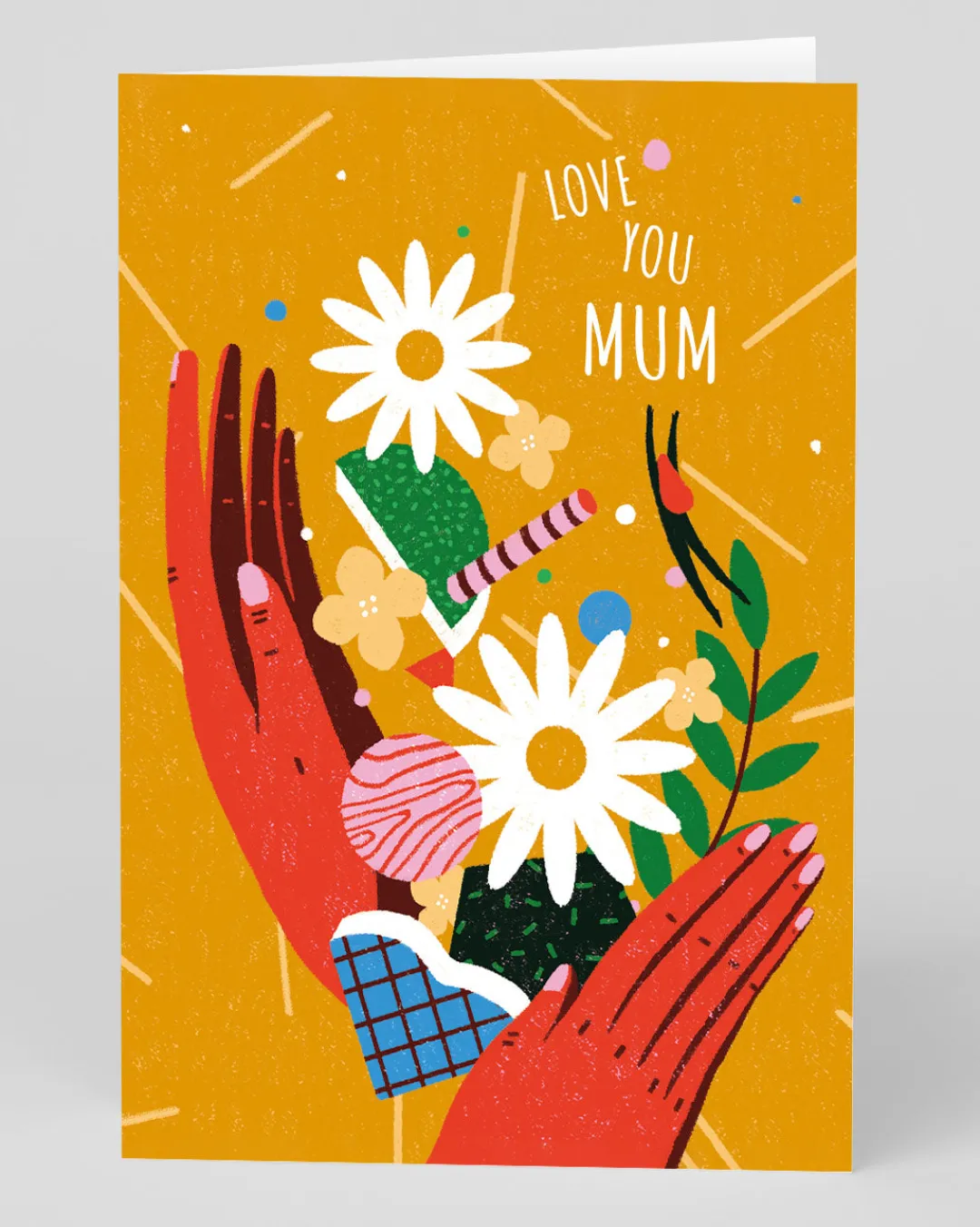 Yukai Du Mother's Day|Birthday*Personalised Love You Mum Flower Hands Greeting Card | Ohh Deer