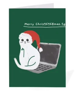 Ken The Cat Christmas|Christmas Cards*Personalised Merry Christmas Laptop Christmas Card | Ohh Deer