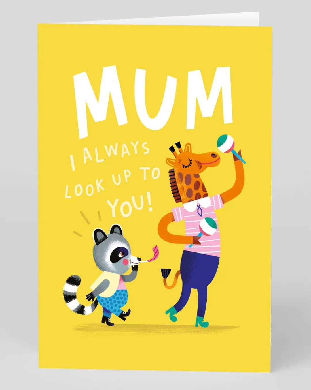 Ohh Deer Mother's Day|Birthday*Personalised Mum, I'll Always Look Up To You Giraffe Greeting Card |