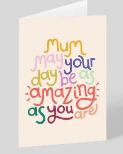 Raspberry Blossom Mother's Day|Birthday*Personalised Mum May Your Day Be As Amazing As You Are Greeting Card | Ohh Deer