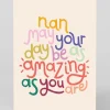 Raspberry Blossom Mother's Day|Birthday*Personalised Nan May Your Day Be As Amazing As You Are Greeting Card | Ohh Deer
