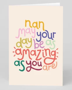 Raspberry Blossom Mother's Day|Birthday*Personalised Nan May Your Day Be As Amazing As You Are Greeting Card | Ohh Deer