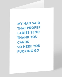 Stormy Knight Thank You*Personalised Nan Said Thank You Card