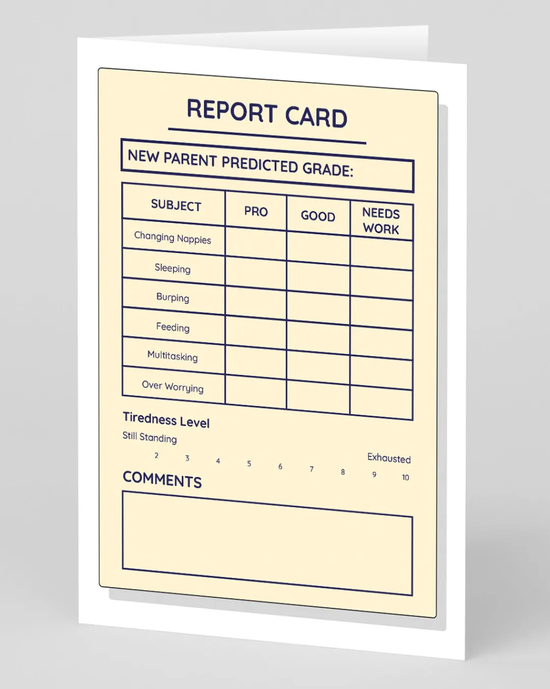 Ohh Deer Congratulations|New Arrival*Personalised New Parent Report Card |