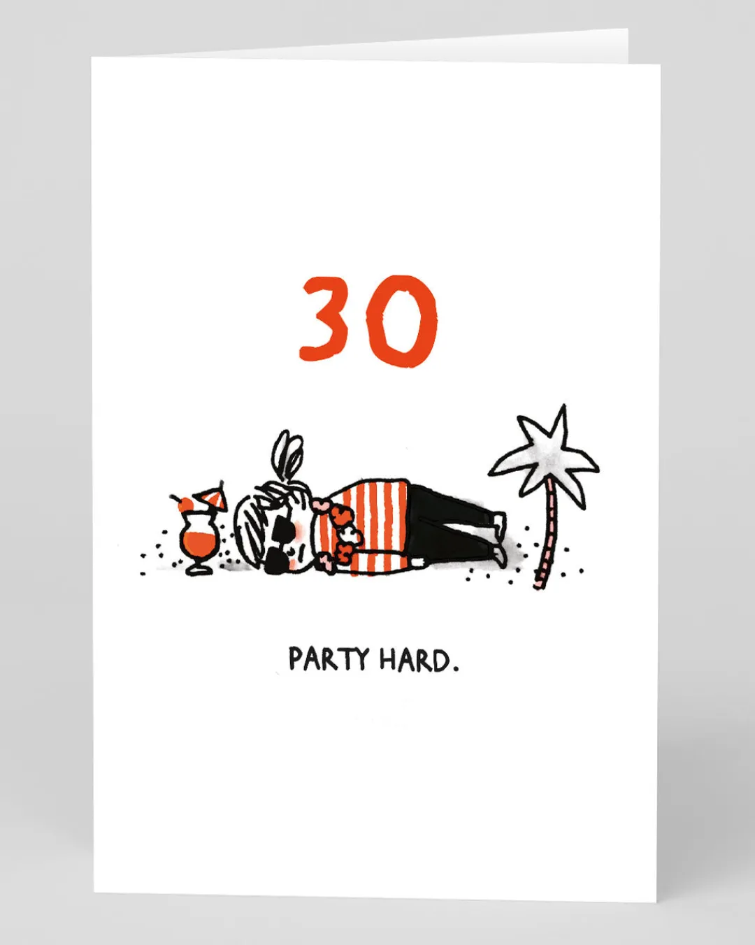 Gemma Correll Birthday|Birthday Cards*Personalised Party Hard 30th Birthday Card | Ohh Deer