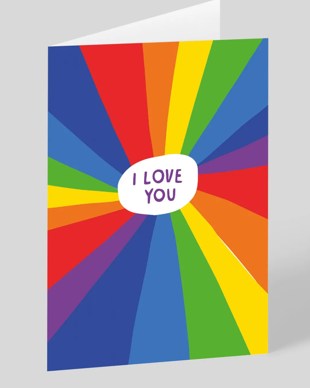 Ashkahn Valentine's Day|Thinking Of You*Personalised Rainbow I Love You Greeting Card | Ohh Deer