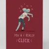 Ohh Deer Valentine's Day|Anniversary*Personalised Red You And I Really Click Greeting Card |
