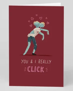 Ohh Deer Valentine's Day|Anniversary*Personalised Red You And I Really Click Greeting Card |