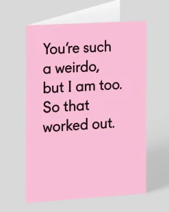 Twin Pines Birthday|Birthday Cards*Personalised Such a Weirdo Greeting Card | Ohh Deer