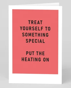 Ohh Deer Valentine's Day|Anniversary*Personalised Treat Yourself Turn Heating On Greeting Card |