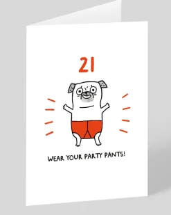 Gemma Correll Birthday|Birthday Cards*Personalised Wear Your Party Pants! 21st Birthday Card | Ohh Deer
