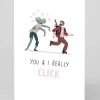 Ohh Deer Valentine's Day|Anniversary*Personalised You And I Really Click Running Greeting Card |