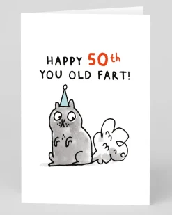 Gemma Correll Birthday|Birthday Cards*Personalised You Old Fart 50th Birthday Card | Ohh Deer