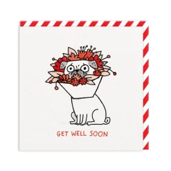 Gemma Correll Get Well Soon*Pug Flowers Get Well Soon Card 💐 Gemma Correl | Ohh Deer