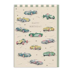 Cath Kidston Birthday Cards*Race Cars Birthday Card