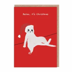 Ken The Cat Christmas Cards*Relax It's Christmas Card | Ohh Deer