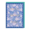 Vu0026A Birthday Cards*Scalloped Blue Arts & Crafts Birthday Card