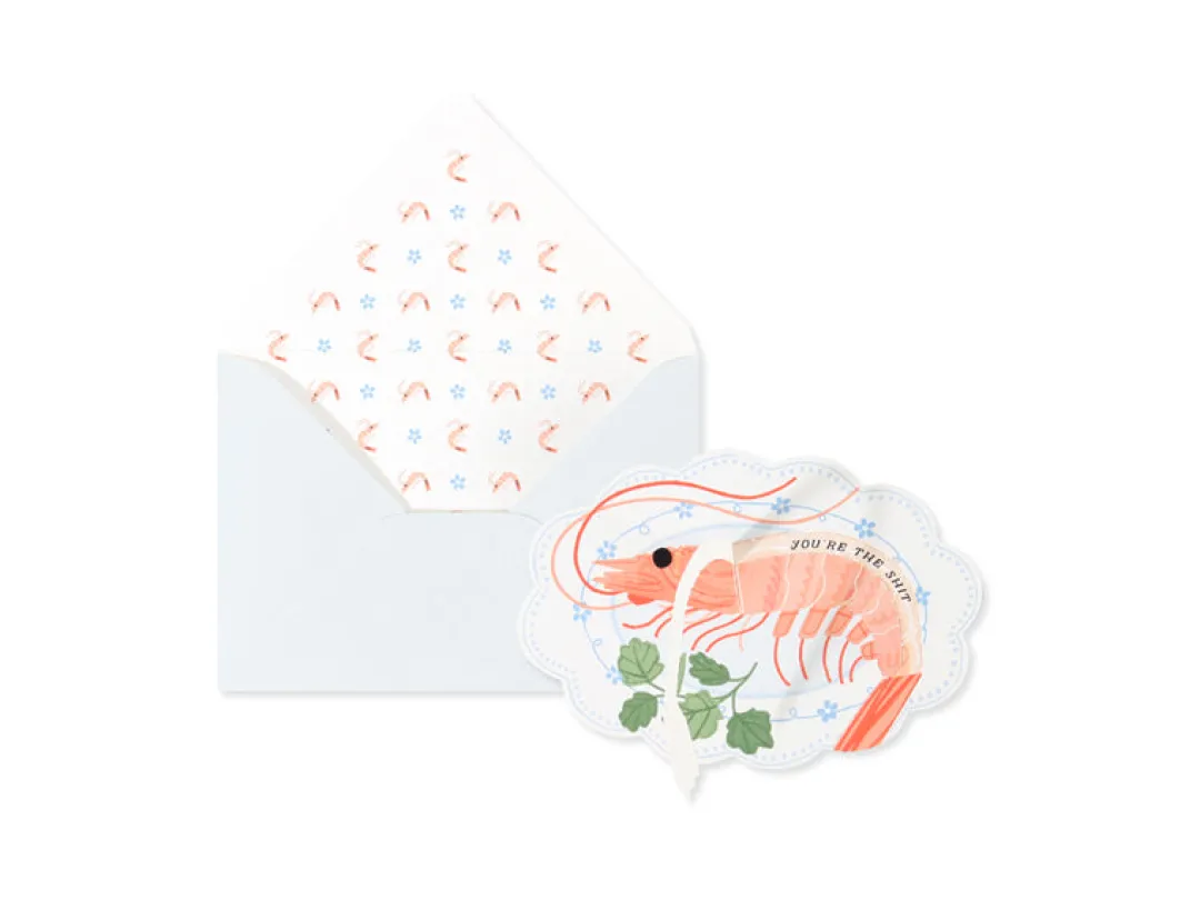 UWP Luxe Pop Up & 3d Cards*Shrimp 3D Pop Up Greeting Card | Ohh Deer