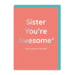 Ohh Deer Birthday Cards*Sister You're Awesome Greeting Card |